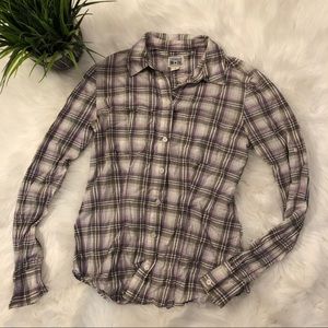 Converse Plaid Button Down Long Sleeve size Small